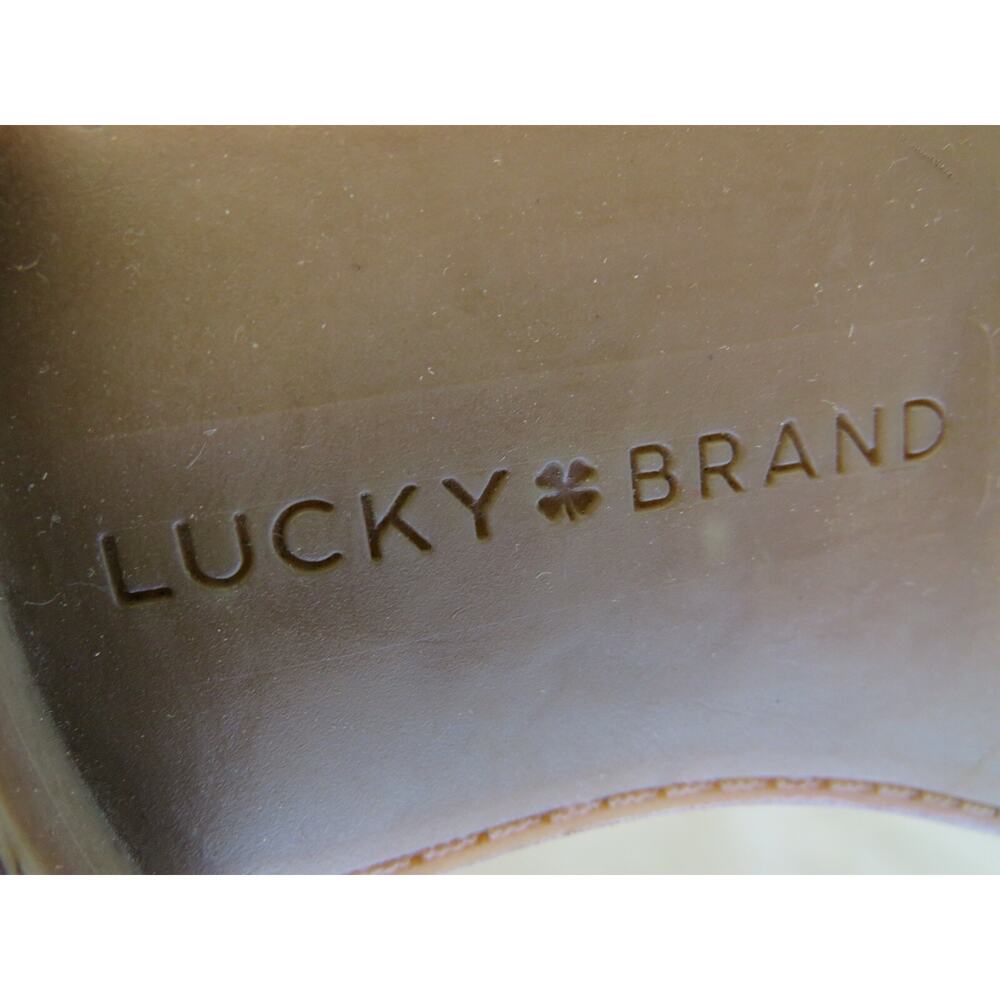 Lucky Brand Womens Brown Leather Zip Ankle Fashion Boots Bootie Size 6 M - Picture 11 of 12